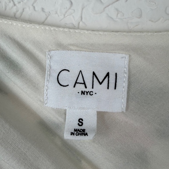 Cami NYC Womens Lenore Rose Silk Blend Asymmetrical Ruched Puff Sleeve Blouse - Picture 4 of 11